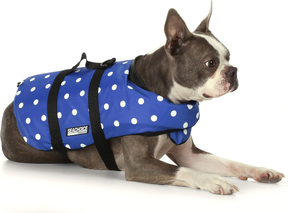 Dog Life Vest - Blue Polka Dot