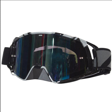 grey zoan goggles with tinted lens with black strap and grey logo